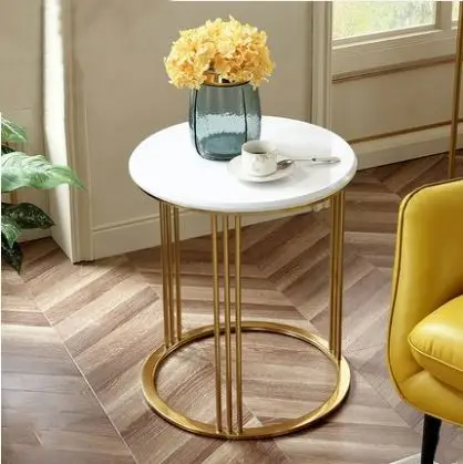 

sn-Round Marble Top Modern Style Coffee Table Living Room Sofa Side Table！