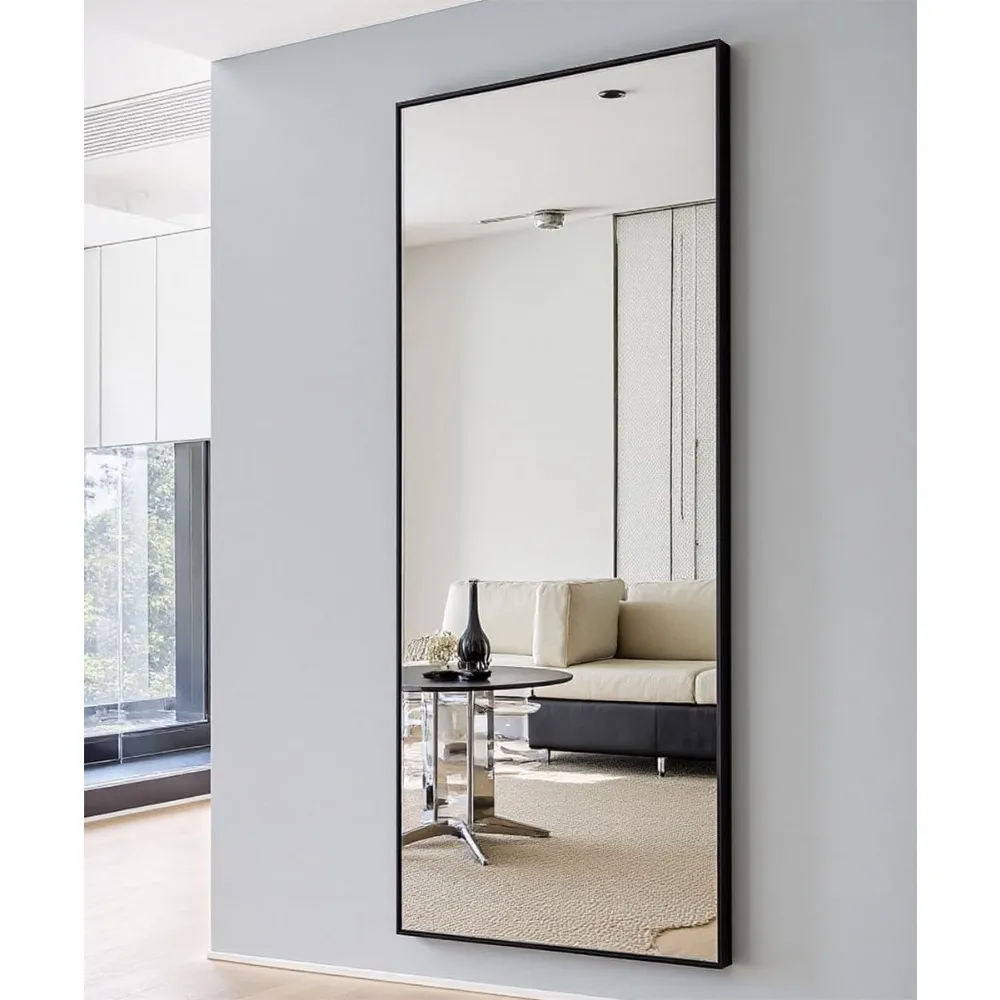 Full-Length Wall-Mounted Mirror with Stand, 70 x 26 for Bedroom or Living Room, Versatile Hanging, Leaning, or Standing Use
