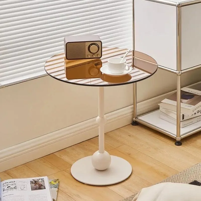 

Nordic Creative Home Coffee Table Glass Minimalist Unique Transparent Coffee Tables Round Hallway Stolik Kawowy Home Furnitures