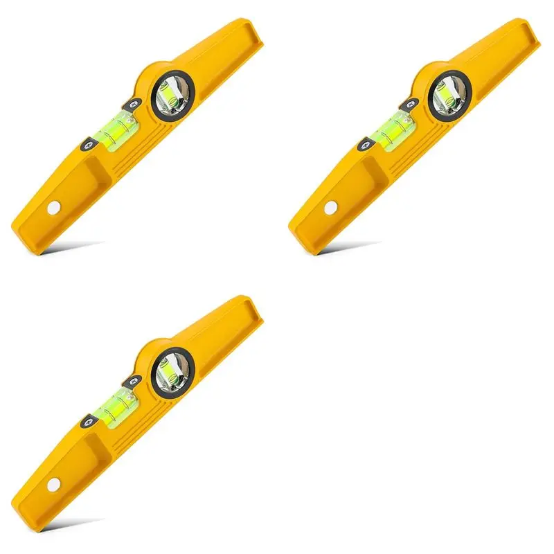 A02M-3Pcs 10Inch Diecast Magnetic Level, Magnetic Professional Scaffolding Spirit Level