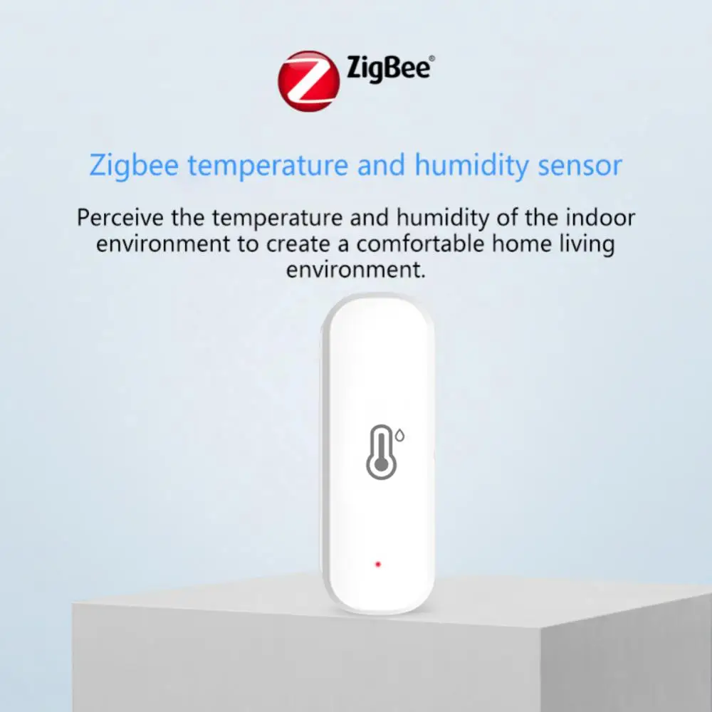 

Умный датчик температуры ZigBee с питанием от батарейки и датчика влажности, приложение с Wi-Fi, работает для умного дома