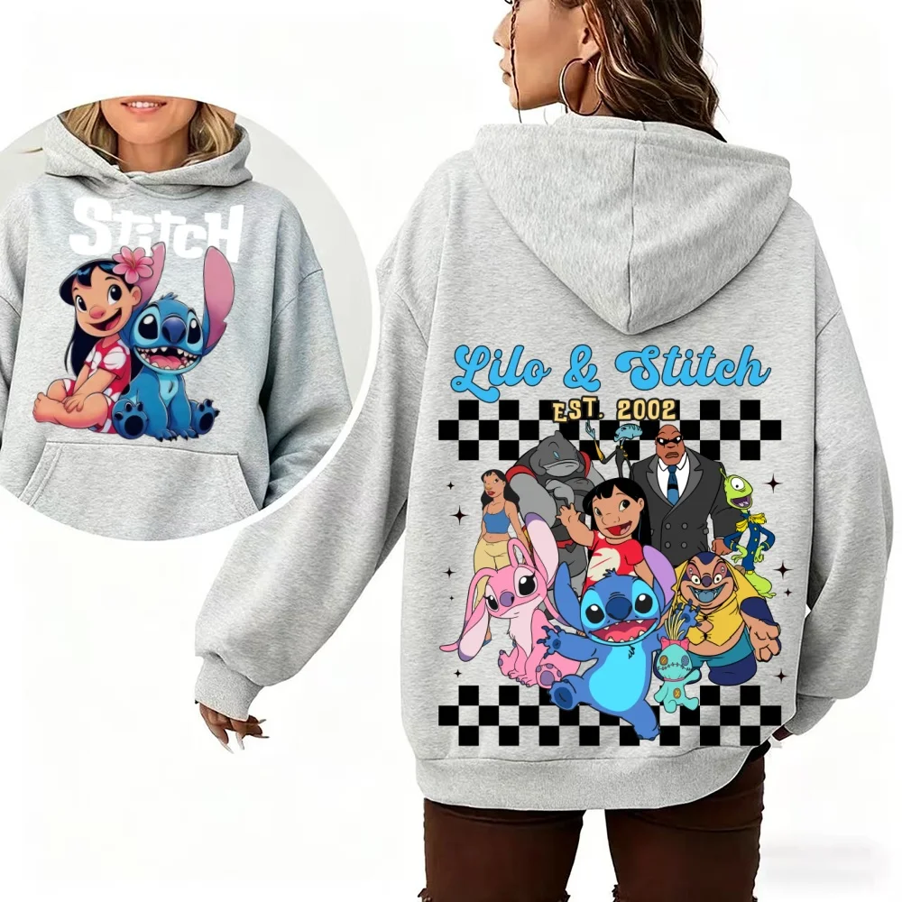 2026 جديد الخريف ديزني غرزة الشتاء فضفاض الرجال والنساء الأزواج الطلاب موضة مقنعين طويلة الأكمام معطف بقلنسوة رائجة البيع #5