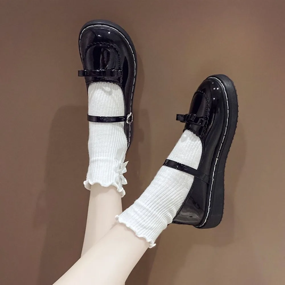 2026 Neue Frühlings-Lolita-Damen-Mary-Jane-Schuhe, schlichte, flache Schuhe mit runder Zehenpartie, Damen-Lederschuhe im schlichten Outdoor-College-Stil – Detail 6