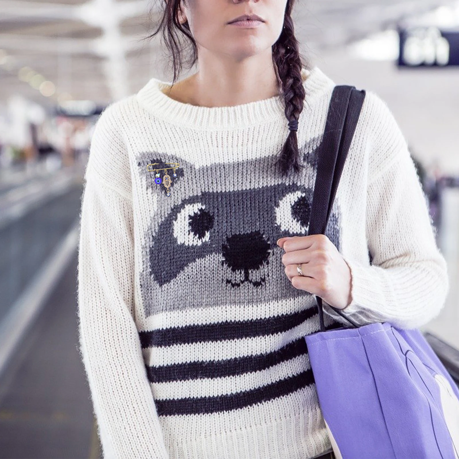 Demon Eye Brooch Evil Lapel Pin Jewelry Brooches Hat Shawl Cardigan Buckle Scarf