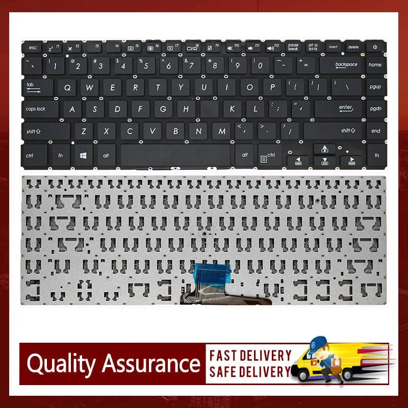 

New Laptop Keyboard For Asus VivoBook 15 X510UA X510UQ F510UA S510U S5100UQ US Black