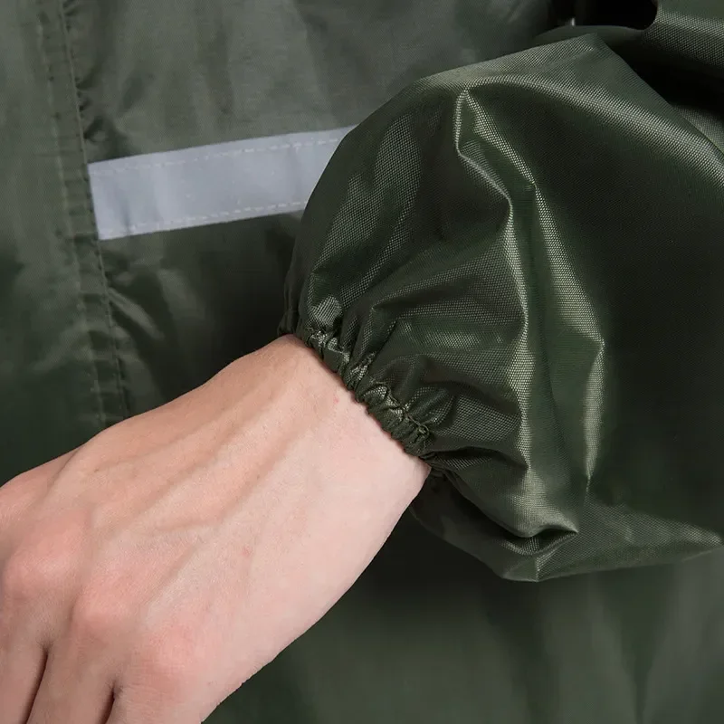 Impermeabile lungo monopezzo per esterni Impermeabile moda per adulti Impermeabile per bicicletta elettrica Corpo riflettente lungo