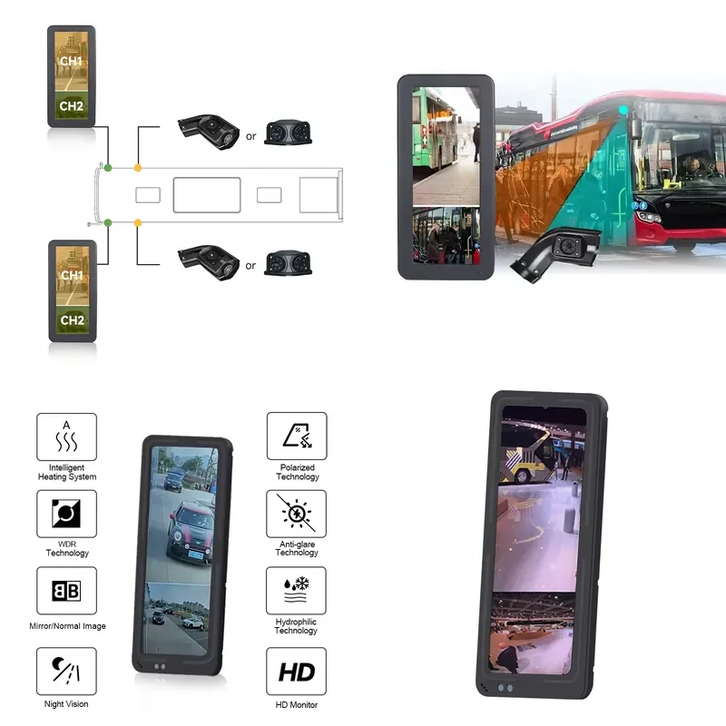 

【CHIMU HOME】 12.3 inch AI digital side mirror camera system wide angle truck rearview