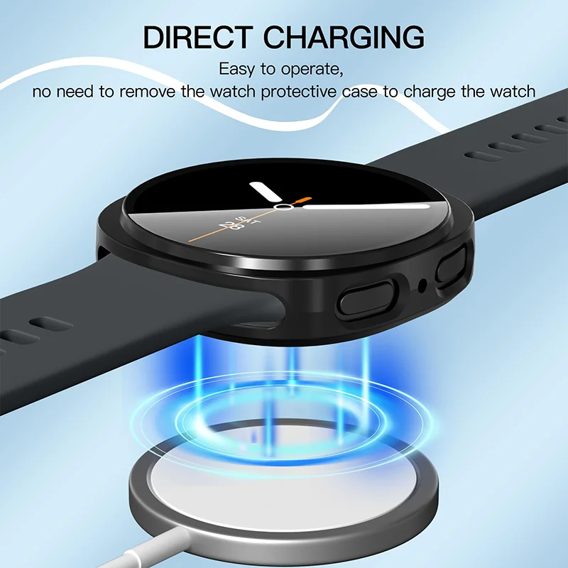 العصابات + حافظة لساعة سامسونج جالاكسي 8 40 ملم 44 ملم سوار ساعة معدني من الفولاذ المقاوم للصدأ مع غطاء لساعة جالاكسي 8 حلقة ميلانيزية