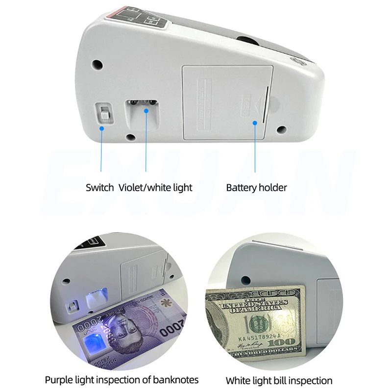 UV Light Counting Machine with Violet Light Detection Can be Hand-Held Multiple Currency Counting Machine with Ultraviolet Light