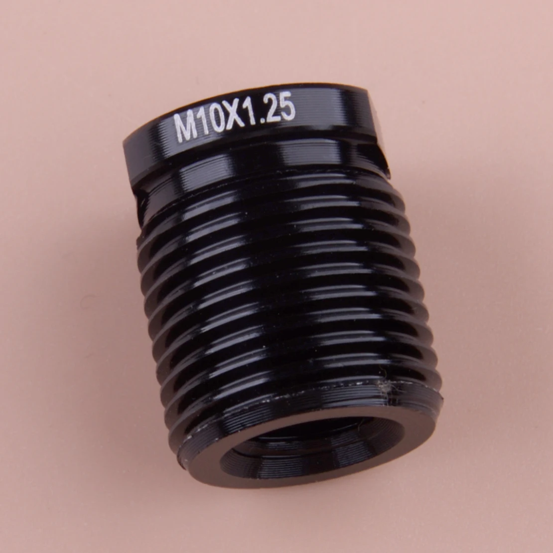 Car Gear Shift Knob Thread Adapter Nut Insert Connector M10x1.25 Black Aluminum Alloy
