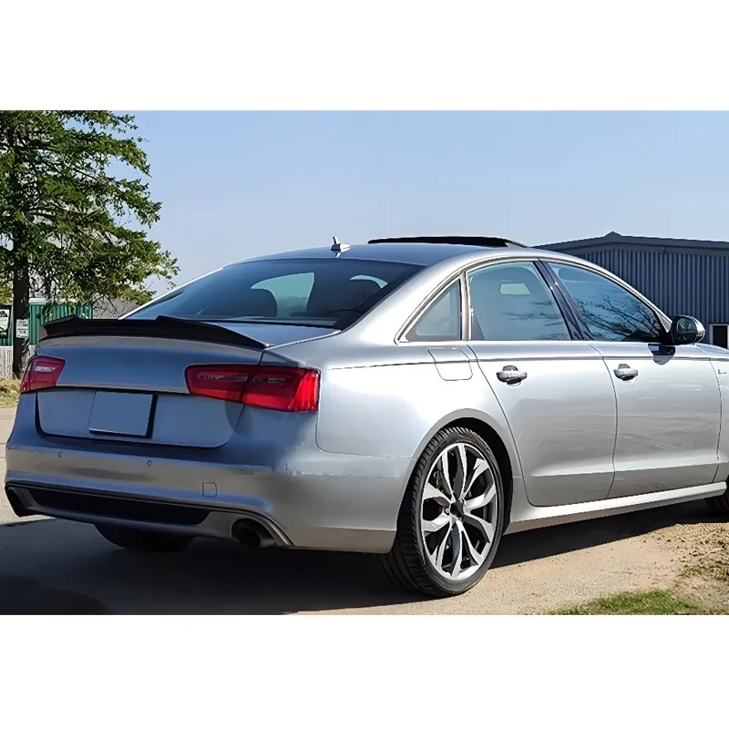 Gloss Black PSM Highkick Duckbill Trunk Spoiler For Audi A6 S6 C7 C7.5 2012 2013 2014 2015 2016 2017 2018 Progressiv Sedan