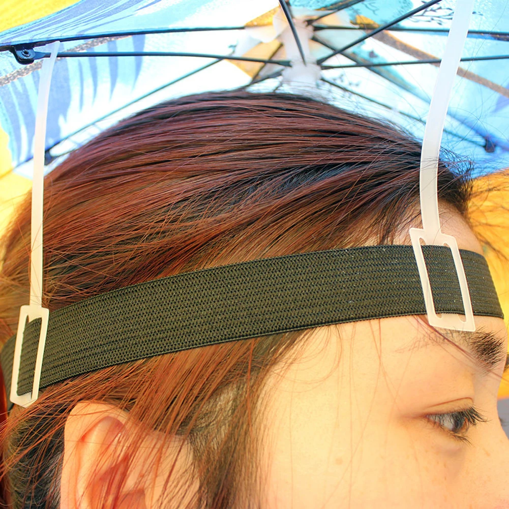 Outdoor Foldable Head Umbrella Hat Anti-Rain Anti-Sun Headwear Sun Cap Fishing Golf Cycling Hiking Camping Shade Umbrella Hat