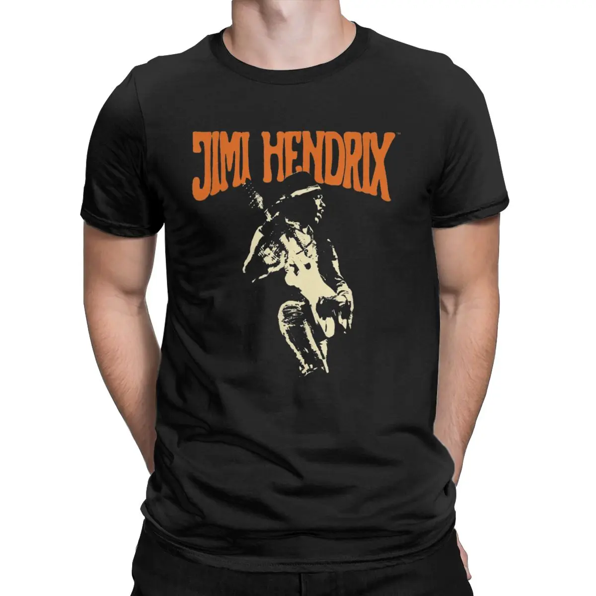 Jimi Hip Hop T-Shirts for Men Hendrixs Vintage Rock Guitar Singer Vintage Cotton Tees Crew Neck Short Sleeve T Shirt Gift Idea