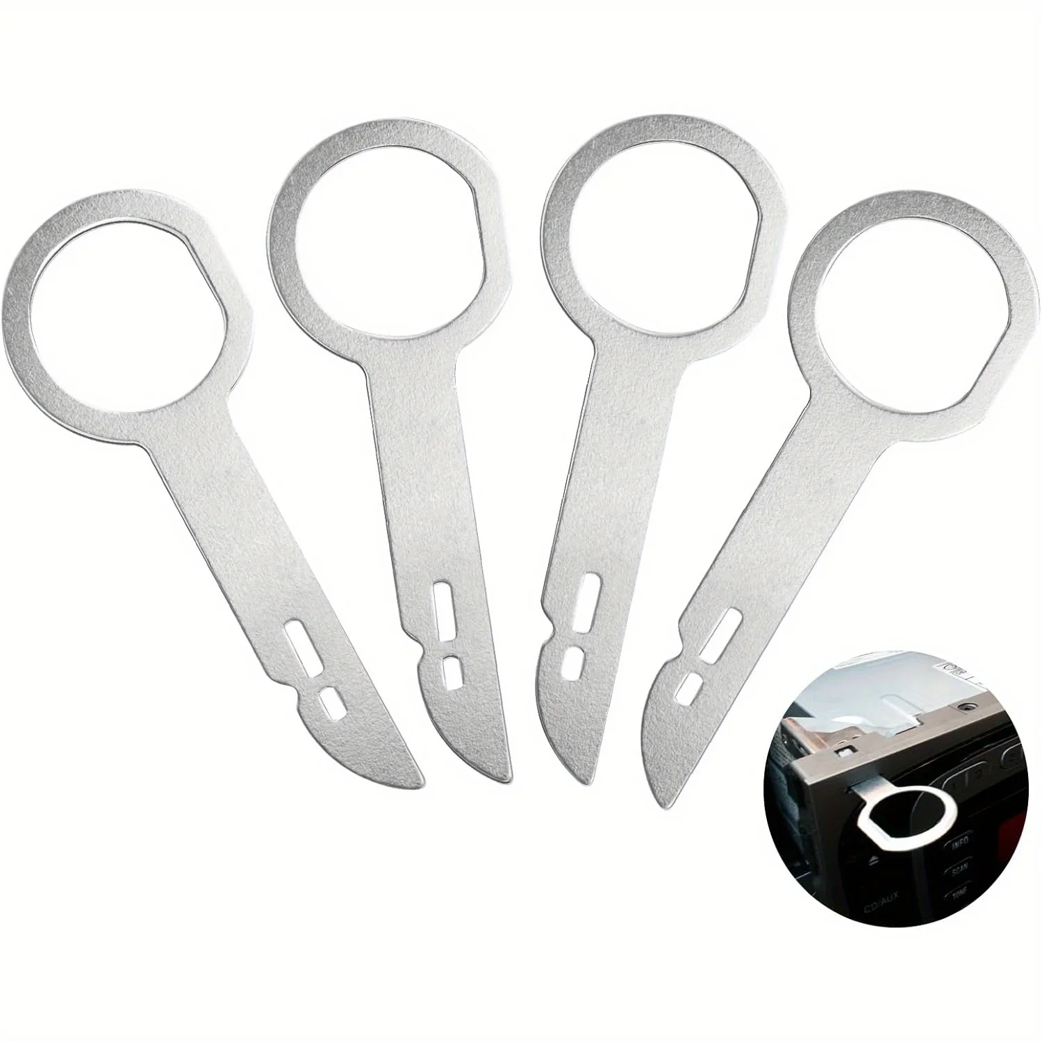 4Pcs Radio Stereo Removal Extractor Key Release Pin Head Unit Audio Install Tool For Volkswagen Audi Mercedes Benz BMW Car Parts