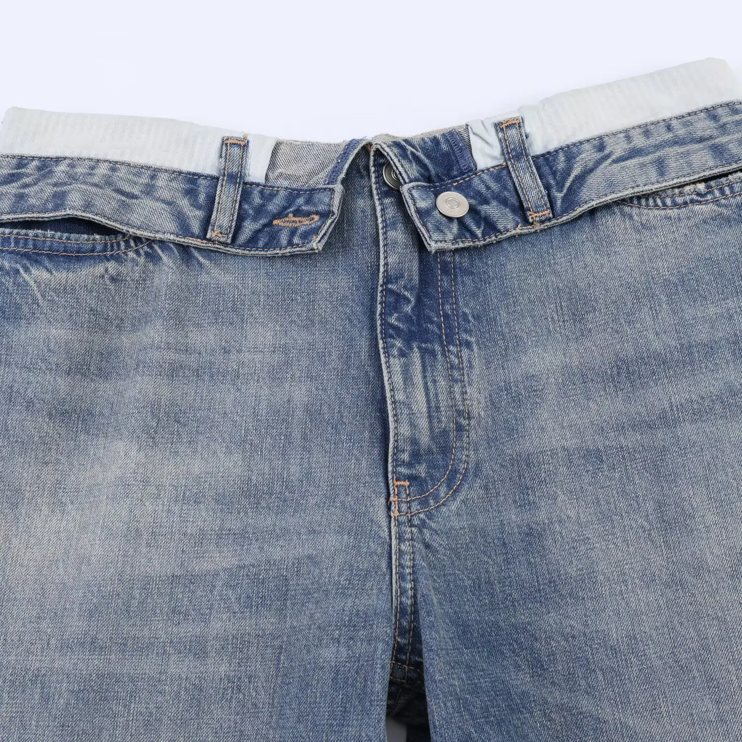 JNLEAOG Summer New Women's Comfortable Daily Mid-Waist Cuffed Denim Jeans Straight Leg No Stretch Polyester Fabric Button Clo...