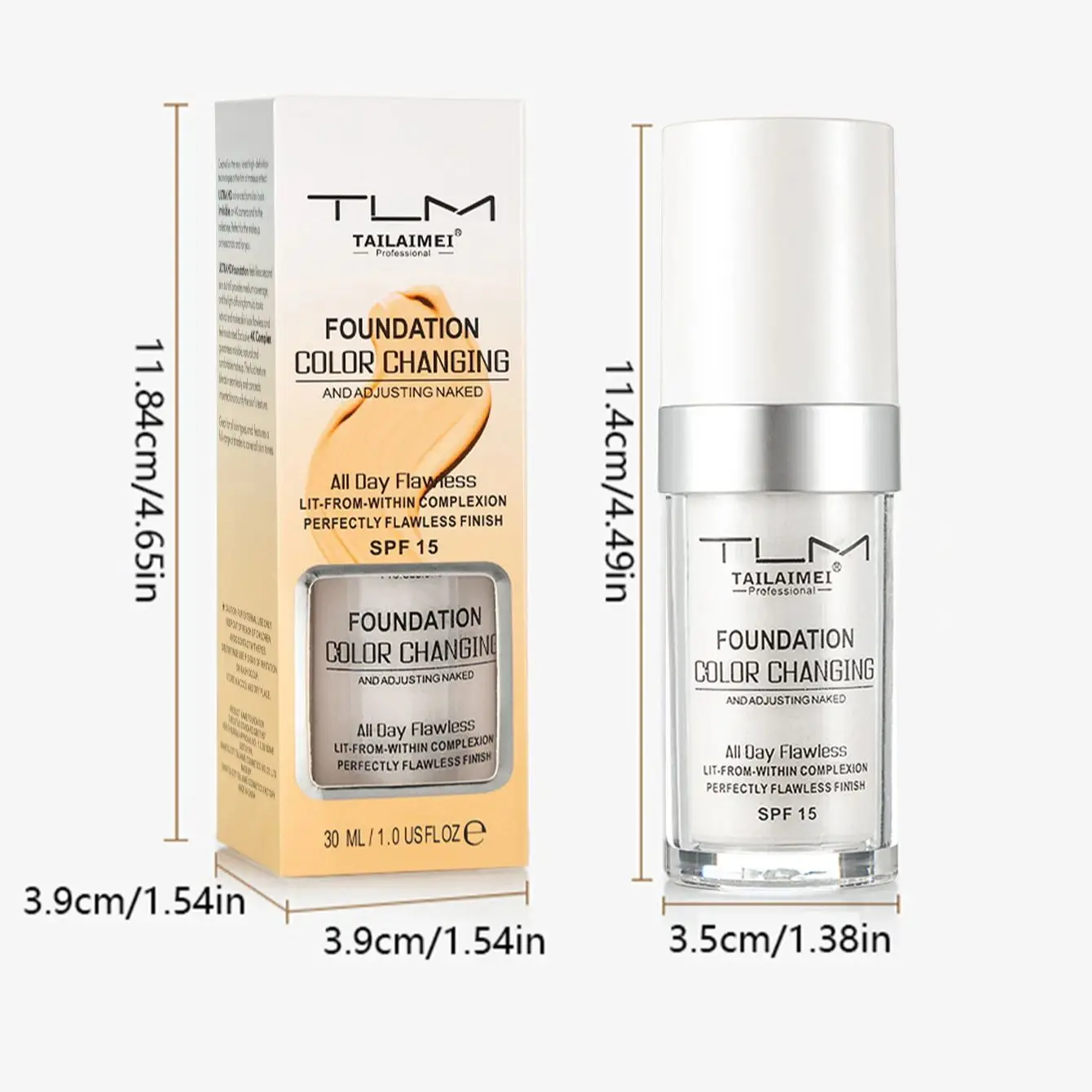 La base líquida hidratante es un maquillaje ligero, fino, transpirable, duradero, resistente al agua, hidratante y delicado.