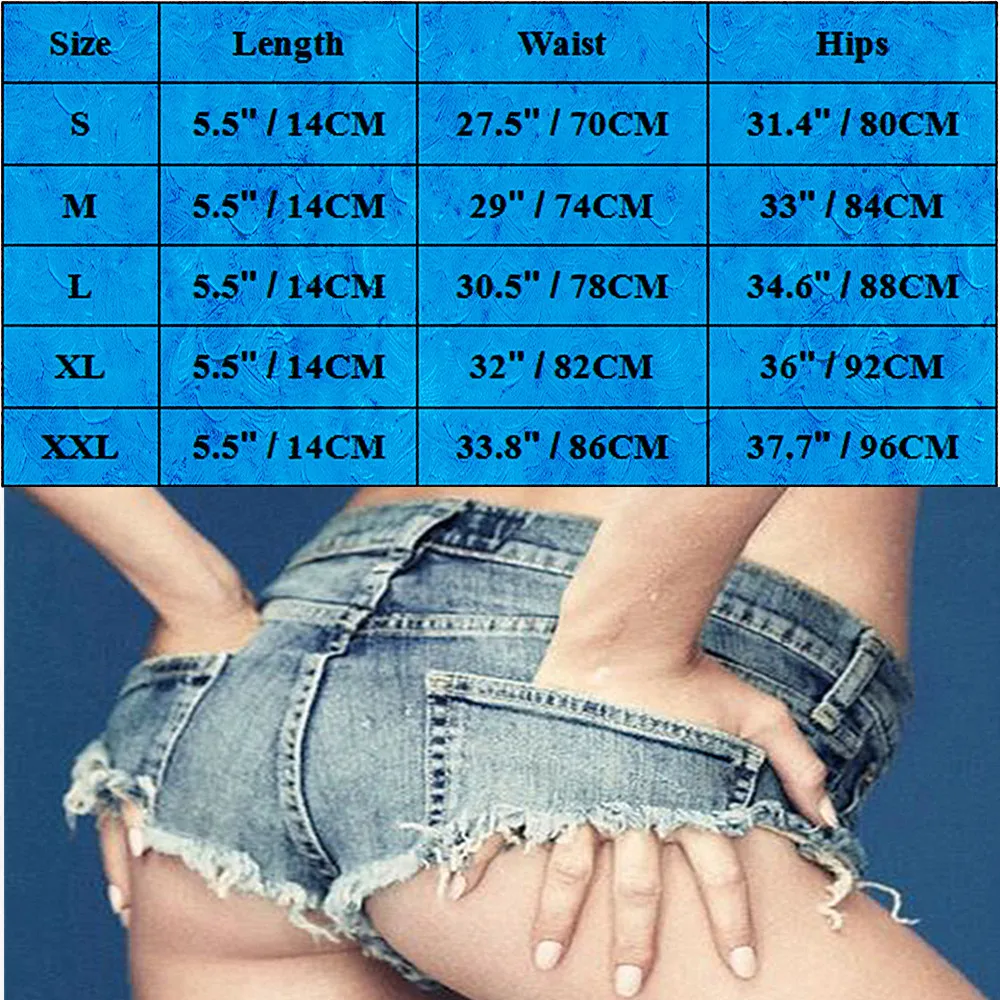 Women Sexy Denim Jeans Shorts Girl High waist Low Waist Nightclub pole dance Hot Shorts YF049-#887