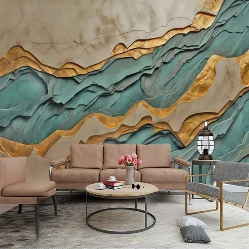 

Современные фотообои на заказ: 3D-стерео, абстрактные горные пейзажи, геометрические узоры для фона ТВ, дивана, гостиной, спальни