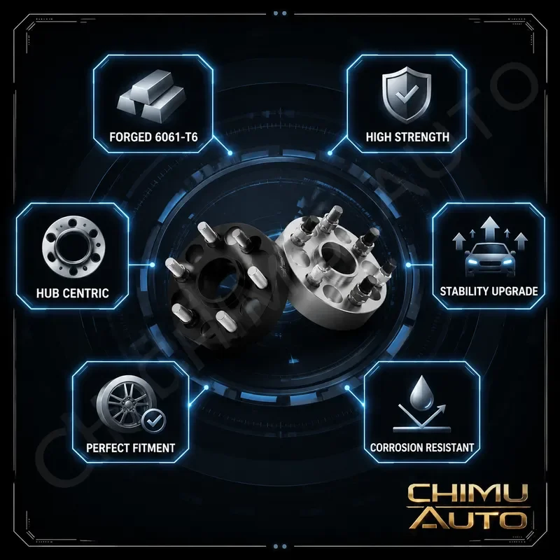【CHIMU AUTO】 For Nissan Teana Altima Sylphy Murano Qashqai X-Trail Tiida Forged Wheel Spacer Adapter 5x114.3 66.1mm 6061-T6