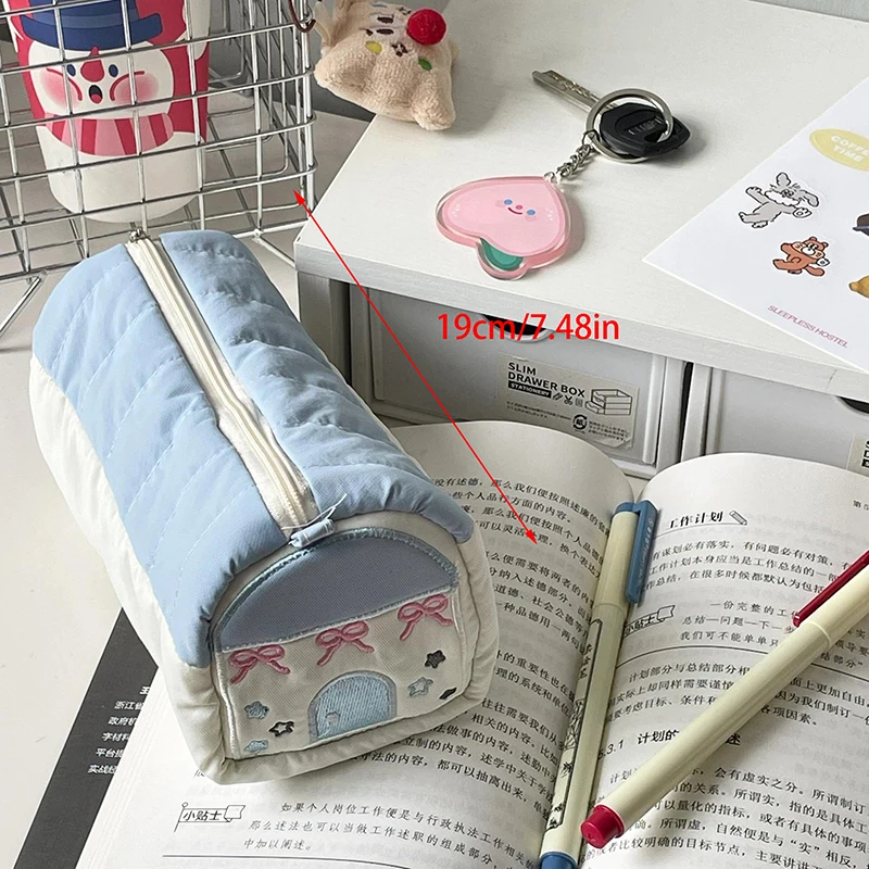 Cute House Pen Bag Large Capacity Storage Stationery Stationery Box Student Pen Bag Korean Stationery Pencil Case Pencil Pouch