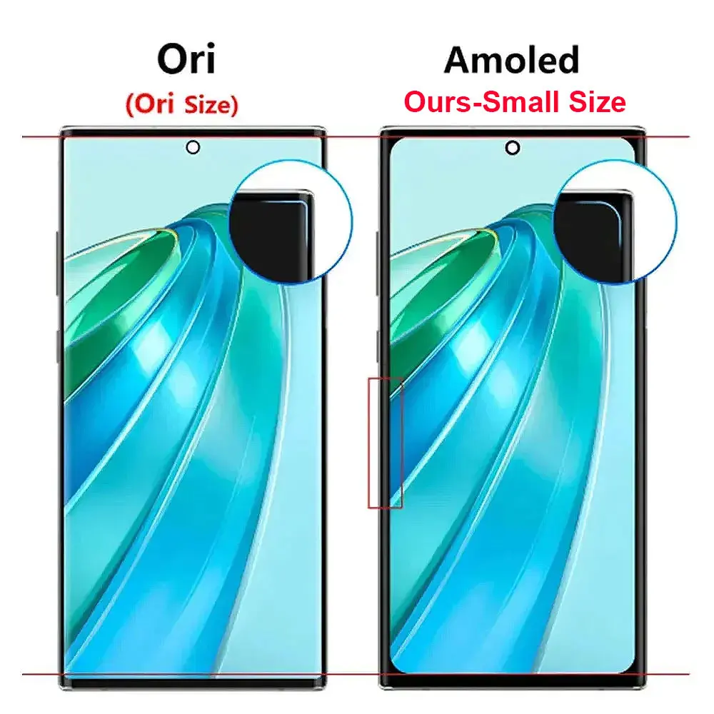 For Amoled Note 10 Plus Screen for Samsung Galaxy Note10+ N975F Lcd Display Touch Screen with Frame Support S Pen Fingerprints