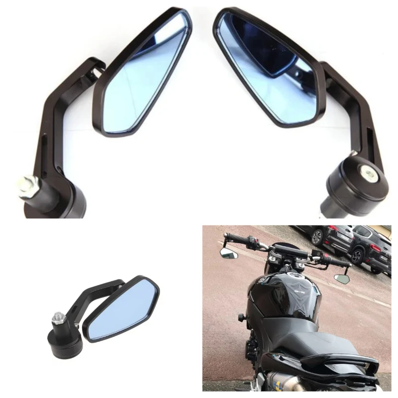 Universal 22mm Handlebar End Mirror Motorcycle Side Rearview Mirror For Suzuki GSX-1000S SV650 Kawasaki Z900
