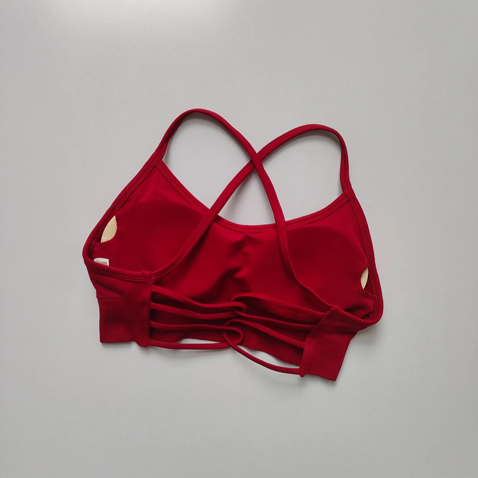 Nahtloser Yoga-Top-BH mit Brustpolster für Damen, Rückenfreies Fitness-Top, Pilates-Sport-BH, Stoßdämpfender Lauf-BH – Detail 16