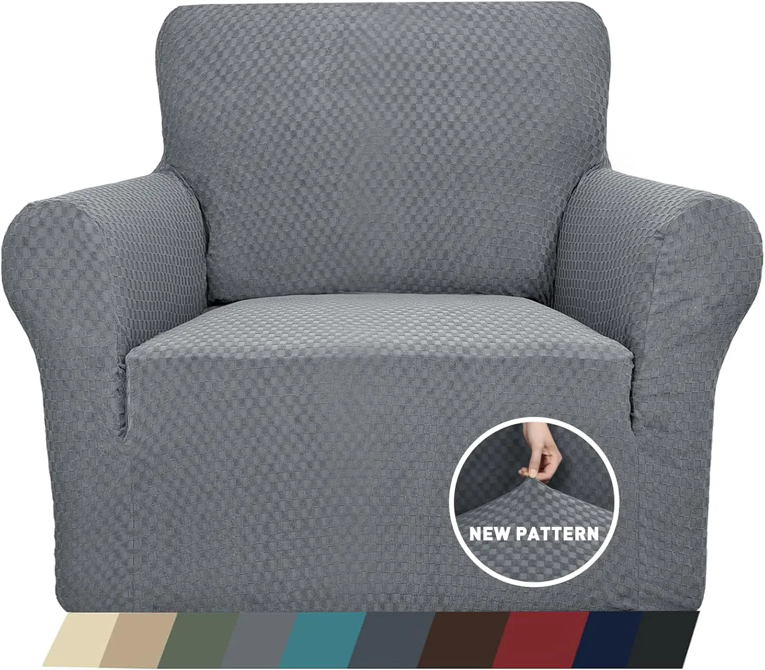 

1 Piece Jacquard Chair Slipcovers For Living Room High Stretch Chair Covers With Arms Anti Slip Pets Friendly Couch Sofa