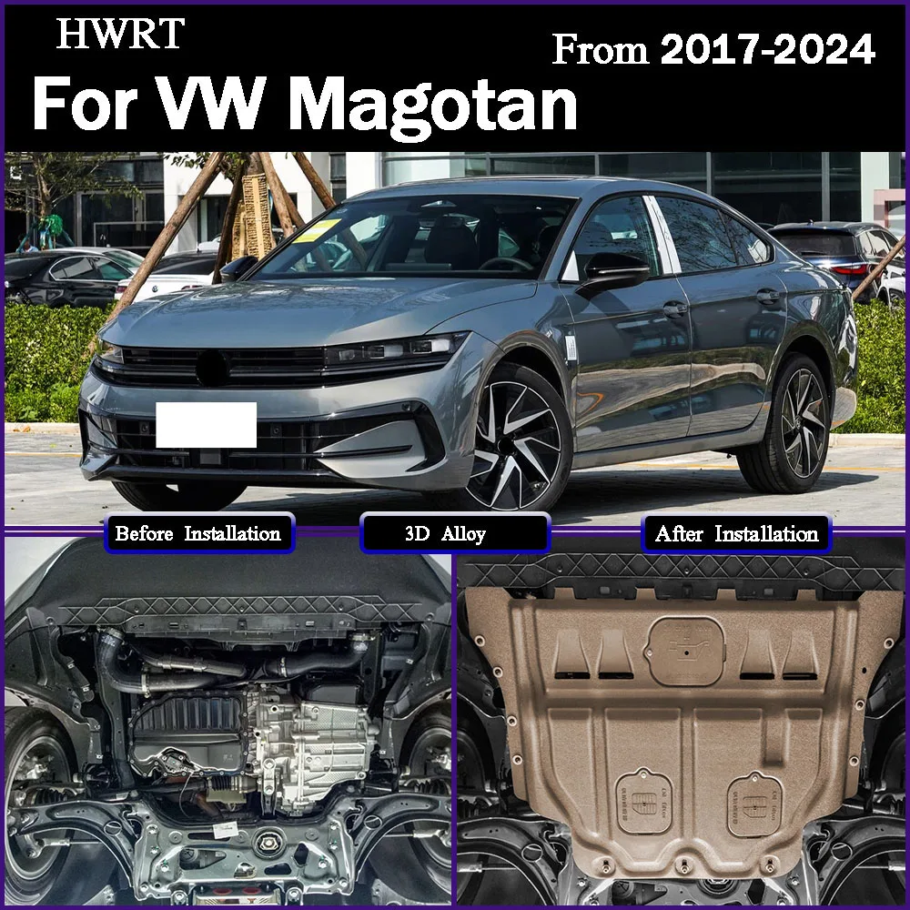 

For VW Magotan 2017-2024 1.8T 2.0T Under Engine Splash Shield Mud Guard Board Mudguard Black Fender Cover Plate Protect