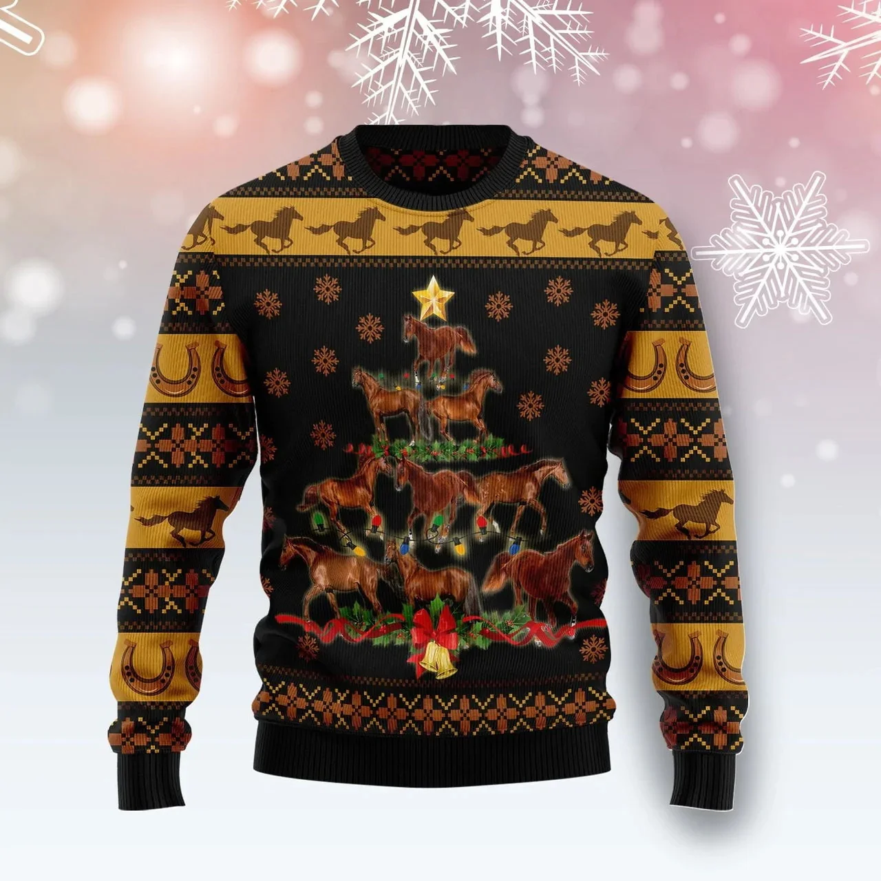 

PLstar Cosmos Cowboy Rodeo Merry Christmas 3D Printed Fashion Men's Ugly Sweater Autumn Unisex Casual Knitwear Sweater ZZM12