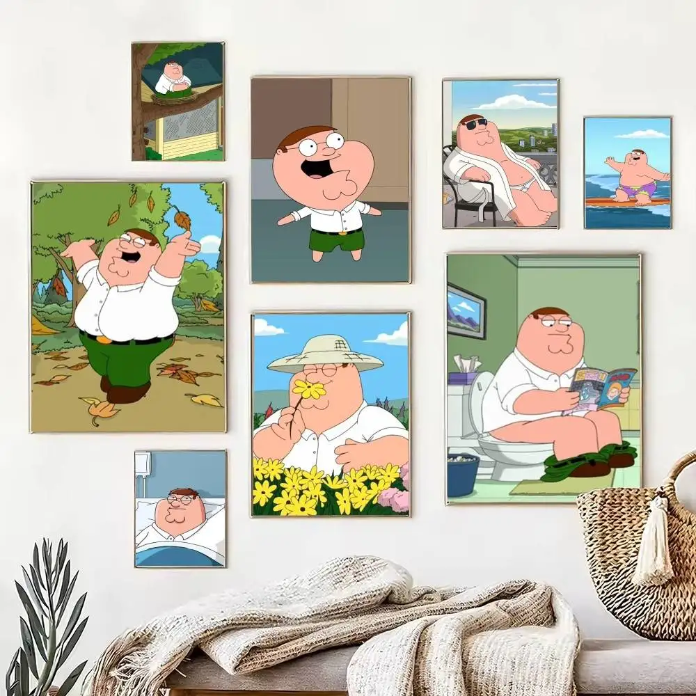 Guy P-Peter GriffinS  Poster Waterproof Wall Art Sticker For Bar Living Room Vintage Decor High Quality Print Gift