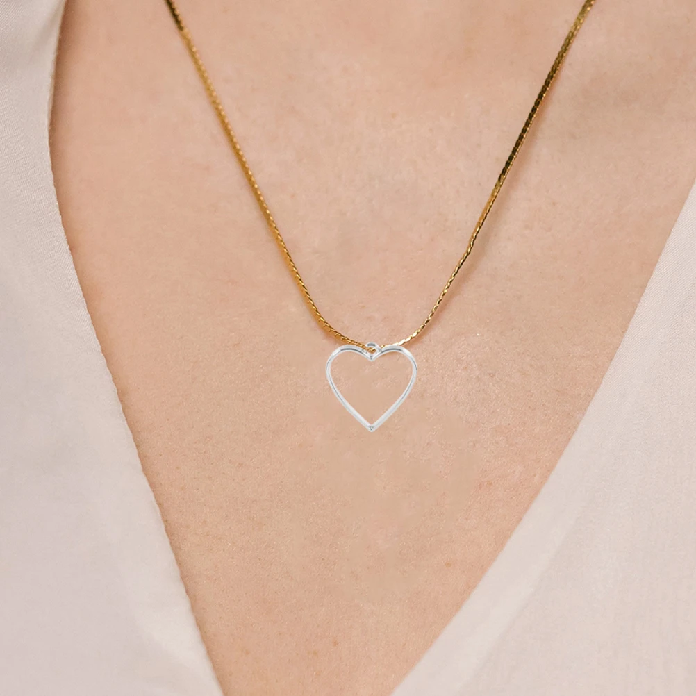 

30 Pcs Jewelry Accessories Bracelet Making Supplies Heart-shaped Diy Frames Charms for Alloy Hollow Pendants