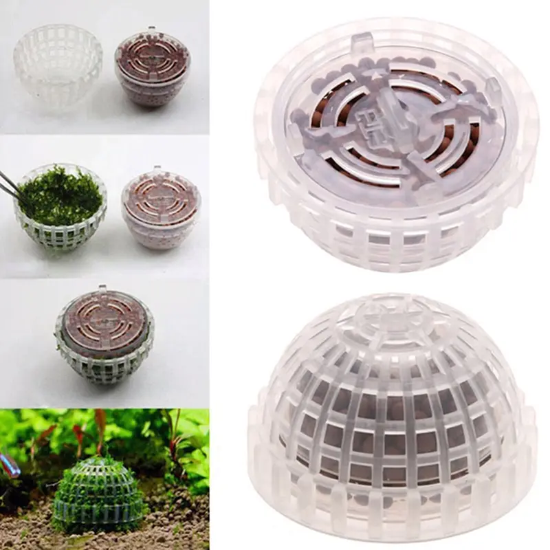 Suministros para mascotas acuáticas, accesorios decorativos para acuario, Bola de musgo, filtro de plantas vivos para camarones de Java, pecera, productos para mascotas, decoración para pecera