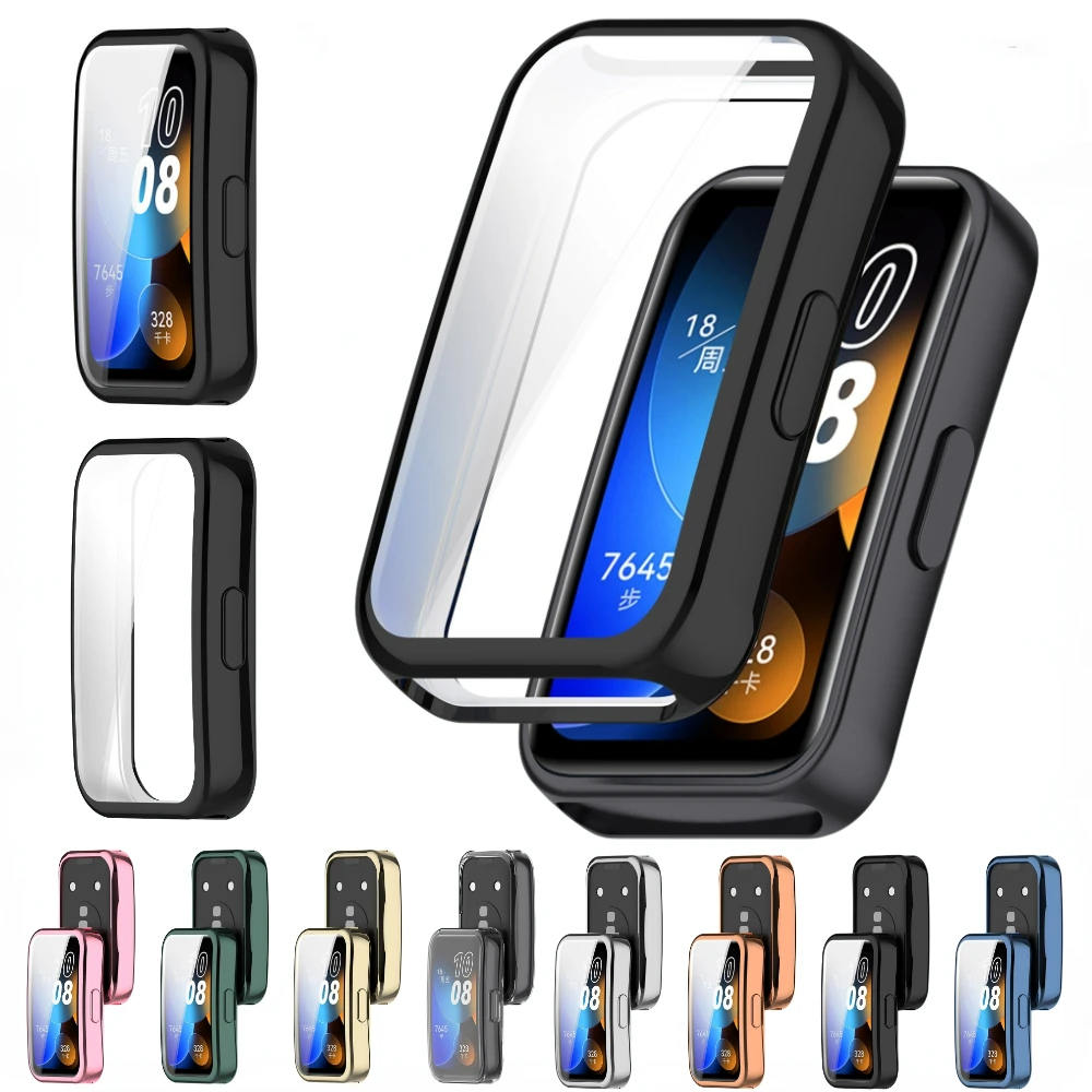 Watch Case for Huawei Band 9/Band 8 Smart Watch Soft Anti-falling screen protective cover for Huawei Band 9/8 Silicone Shell