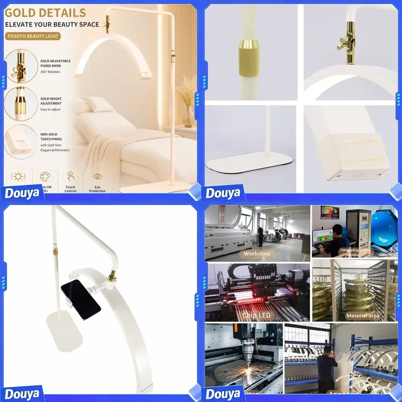 Professional Half Moon LED Lash Lamp Adjustable 3200K-5600K for Eyelash Extension Bed Factory Direct OEM ODM