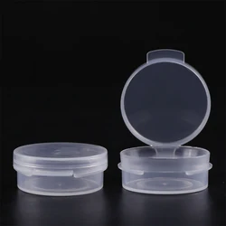 300pcs 5g Plastic Nail Glitter Jar Mini Cream Pot Fli-top Transparent Paint Can Sample Container Portable Accessory Storage Box