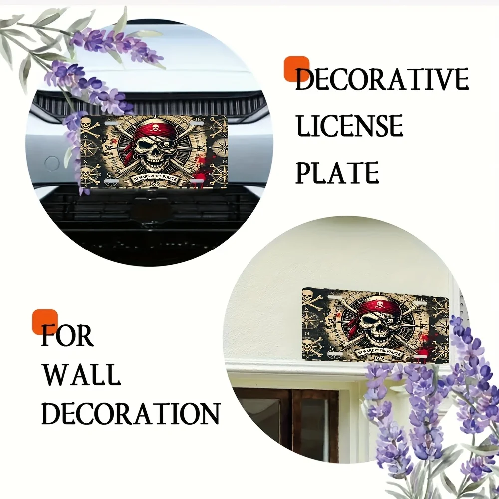2D 1pc 6*12 inches (15*30cm) Matte Aluminum License Plate, Fun Novelty License Plate for Car, Truck, Home, Garage, Bar, Indoor/O