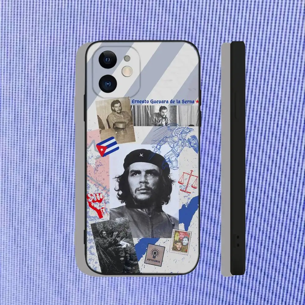 غطاء Che Guevara الكوبي الأحمر الثوري لهاتف iPhone 17,16,15,14,13,12,11,Air,X,XR,Pro,Max,Plus غطاء ناعم صديق للبشرة من مادة TPU