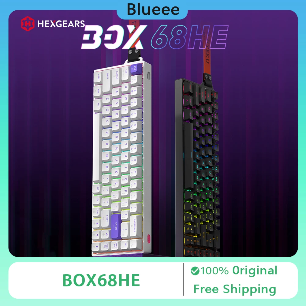 

Hyeku BOX68HE Magnetic Switch Mechanical Keyboard Wired RGB 8000Hz Custom 0.01mmRT Gaming Keyboard Gamer PC Accessories