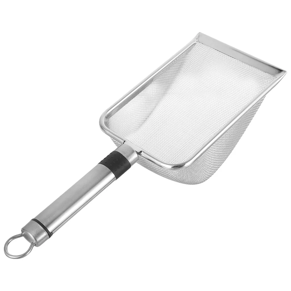 

Stainless Steel Cat Litter Scoop Fine Mesh Sifter Non Stick Design Large Trays Sand Cleaner Metal Litter Scooper