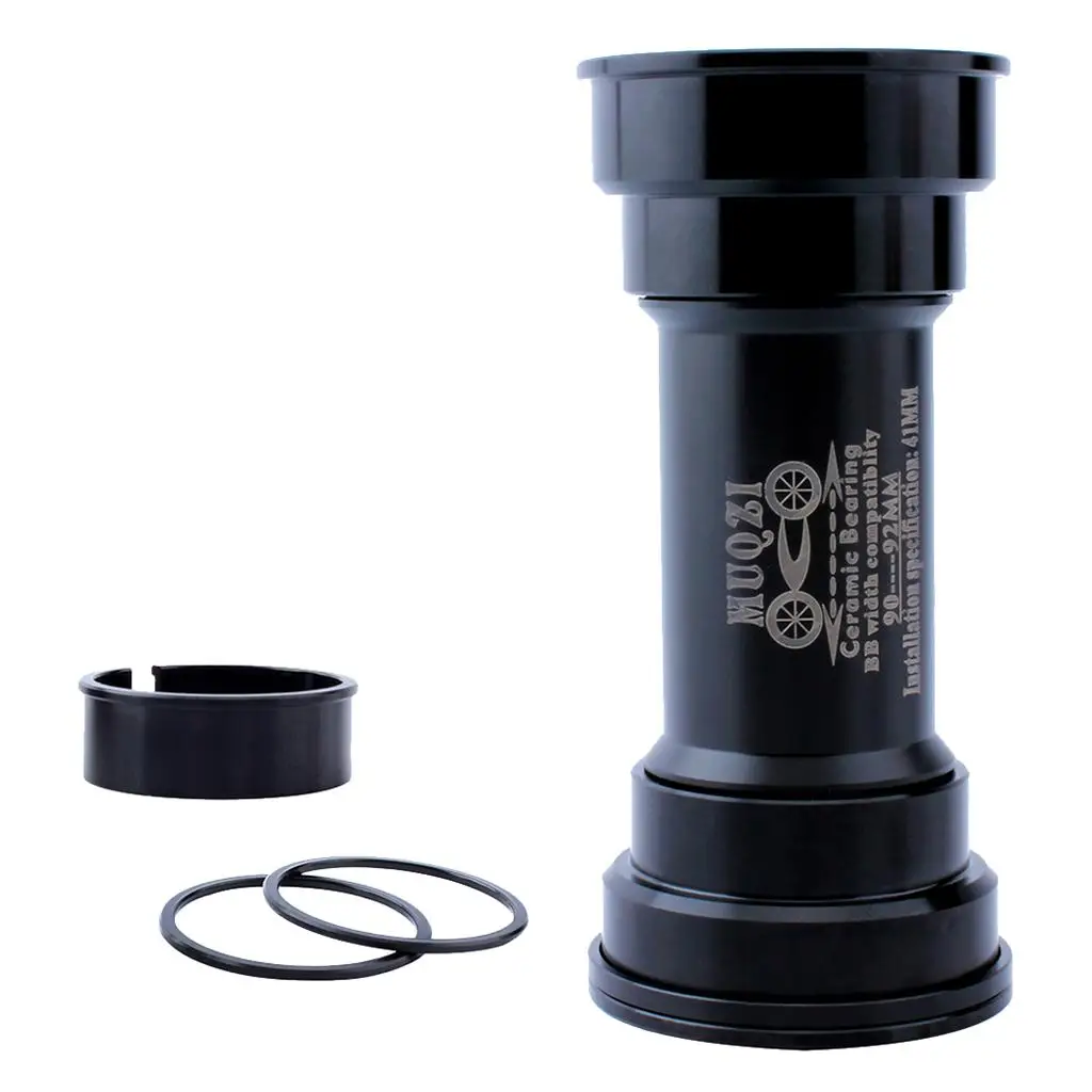 

MTB Bicycle Bottom Bracket Ceramic Bearing Crankset Axis with Spacers and Adapter for Road Bike