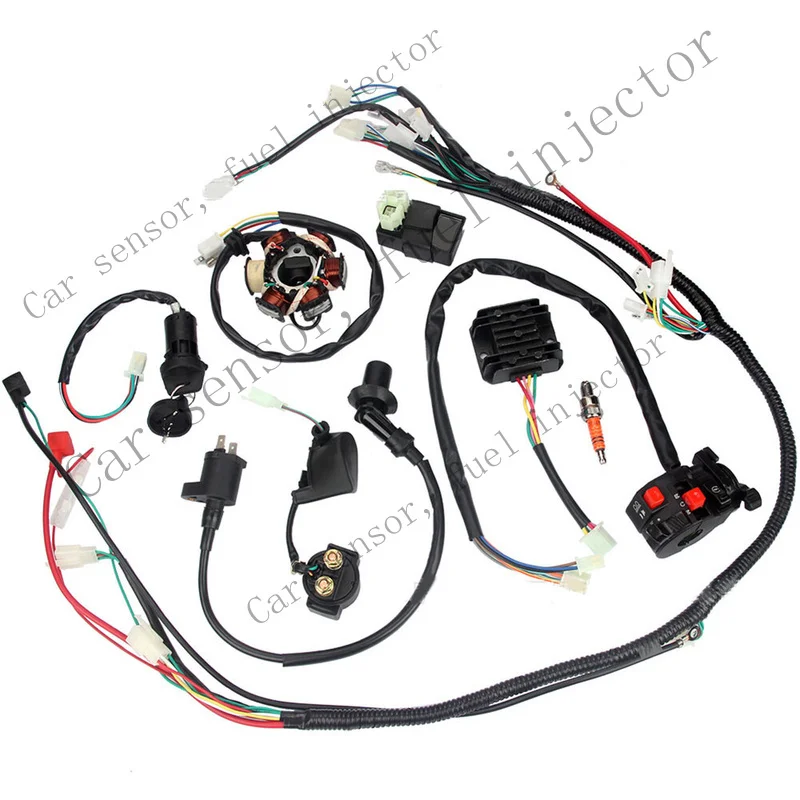 Q+ For GY6 150cc ATV Quad Buggy Go kart Wiring Harness CDI Coil Ignition System