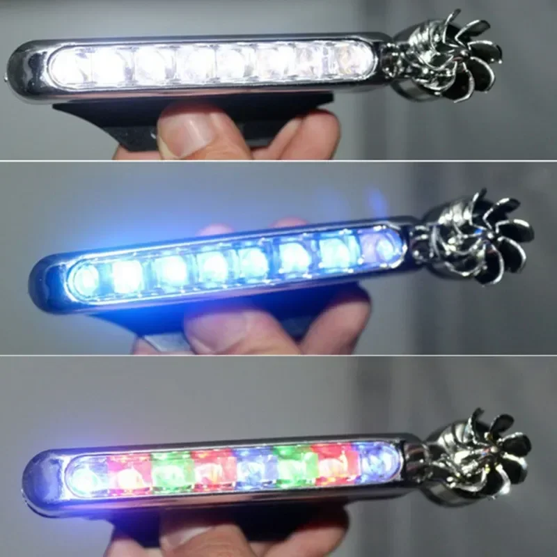 2/1pcs Wind Powered Car LED DayTime Running Light Auxiliary Lighting Rotation Fan Lamp Automobile Day Time Headlight led lights