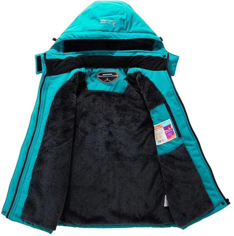 Terno de esqui de inverno feminino à prova dwaterproof água snowboard jaqueta quente calças casaco de neve montanha blusão com capuz capa de chuva feminino roupas de esqui