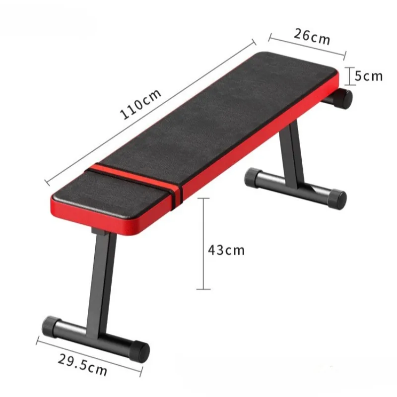 Home-Use Multi-Functional Foldable Bench with Extended and Widened Lying Board, Bench Press Training Bench Fitness Chair