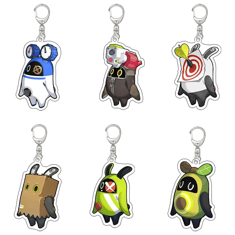 6 piezas de llaveros acrílicos de la serie Zenless Zone Zero: Nicole Demara, Billy Von Lycaon. Decoración de escritorio, colección, regalos de Navidad.