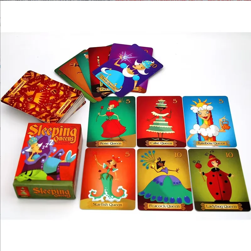 

Full English Sleeping Queens Board Game Card Family Gift Wake Up Queen Strategy Game Fun Childrens Game Card