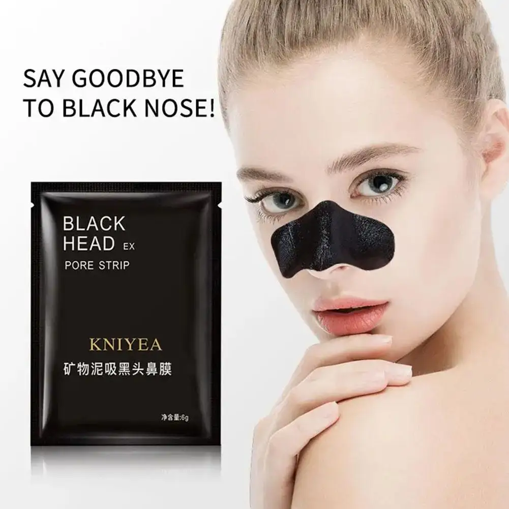 

6g Nose Blackhead Remover Mineral Mud Mask Deep Pore Remover Cleaner Pore Peel Purifying Cleaning Strips Mask V4C4