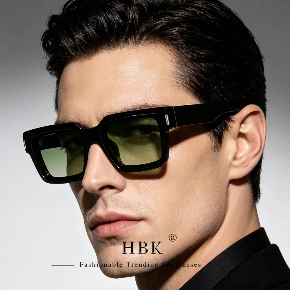 HBK Punk Vintage Square Men's  Sunglasses Brand Design Small Frame Sun Glasses Party Travel Glasses Gift Ideal Choice image 2