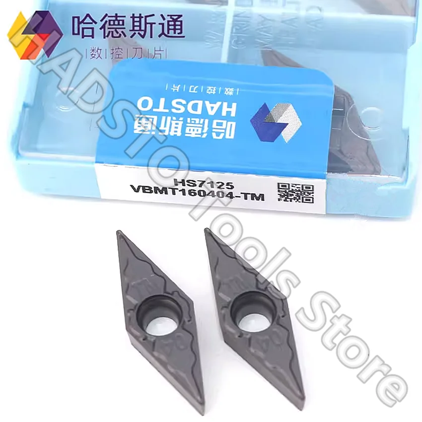 

10pcs VBMT160404-TM HS7125 VBMT160404-TM HADSTO CNC carbide inserts Turning inserts For Steel, Stainless steel, Cast iron P M K